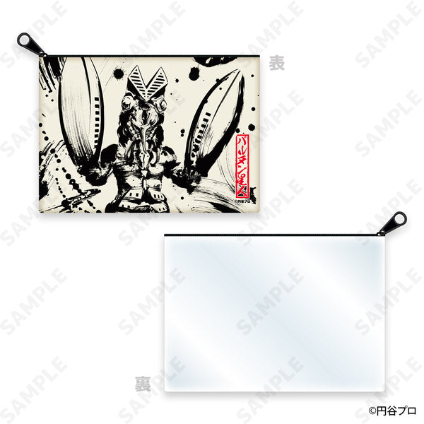 『ウルトラ怪獣』墨絵風コレクション クリア窓付きポーチ 1 バルタン星人