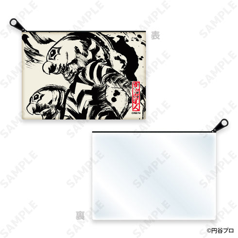 『ウルトラ怪獣』墨絵風コレクション クリア窓付きポーチ 6 ガッツ星人