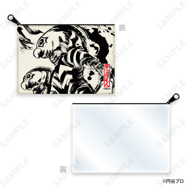 『ウルトラ怪獣』墨絵風コレクション クリア窓付きポーチ 6 ガッツ星人