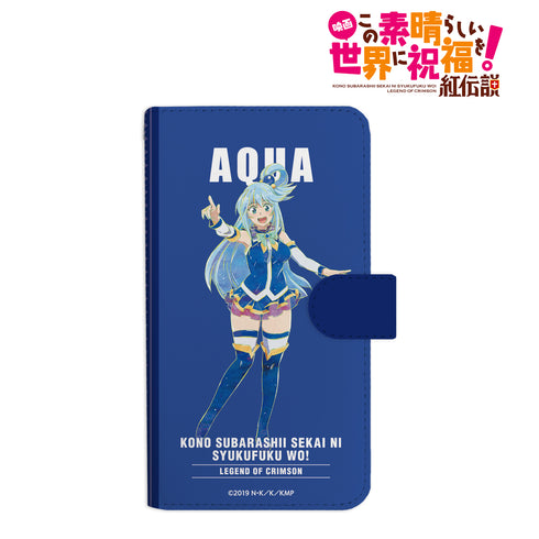 『映画 この素晴らしい世界に祝福を!紅伝説 』アクア Ani-Art ⼿帳型スマホケース