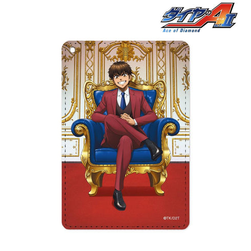 『ダイヤのA actII』描き下ろしイラスト 沢村栄純 玉座ver. 1ポケットパスケース【202607再販】