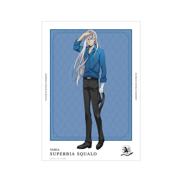 『家庭教師ヒットマンREBORN!』描き下ろしイラスト スペルビ・スクアーロ(10年後) カラーシャツver. A3マット加工ポスター【202603再販】