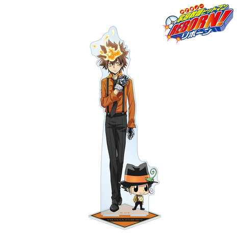 『家庭教師ヒットマンREBORN!』描き下ろしイラスト 沢田 綱吉&リボーン カラーシャツver. 1/7スケール 特大アクリルスタンド【202503再販】