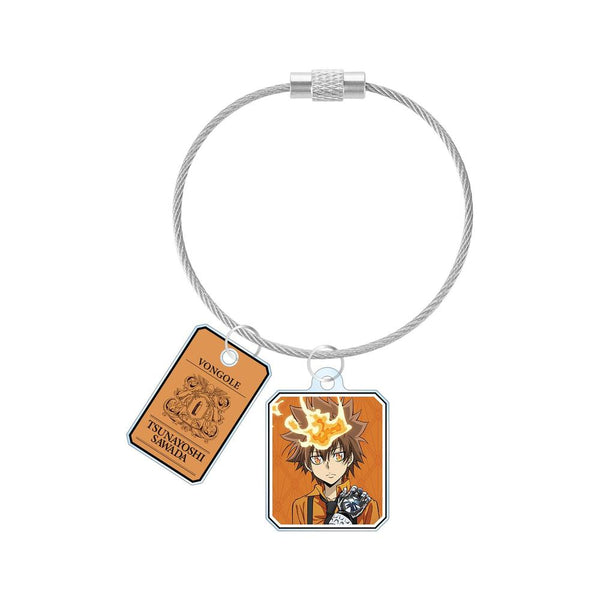 『家庭教師ヒットマンREBORN!』描き下ろしイラスト 沢田 綱吉 カラーシャツver. 2連ワイヤーアクリルキーホルダー【202603再販】