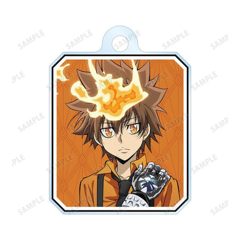 《家庭教师Hitman REBORN!》全新绘制插画 泽田纲吉 彩色衬衫版 双串亚克力钥匙扣【202607再版】