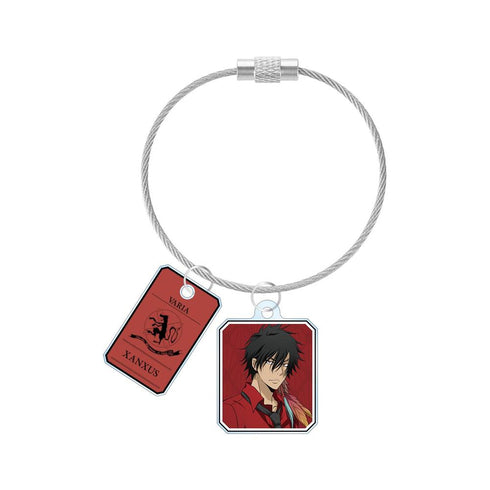 《家庭教师Hitman REBORN!》全新绘制插画 XANXUS(10年后)彩色衬衫版 双串线亚克力钥匙扣【202607再版】