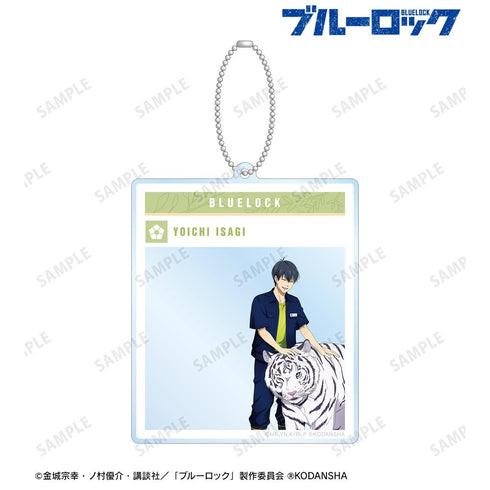 『ブルーロック』東武動物公園コラボ 描き下ろしイラスト 潔 世一 飼育係ver. SNS風BIGアクリルキーホルダー【202501再販】