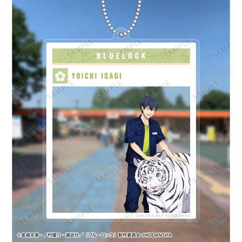 『ブルーロック』東武動物公園コラボ 描き下ろしイラスト 潔 世一 飼育係ver. SNS風BIGアクリルキーホルダー【202501再販】