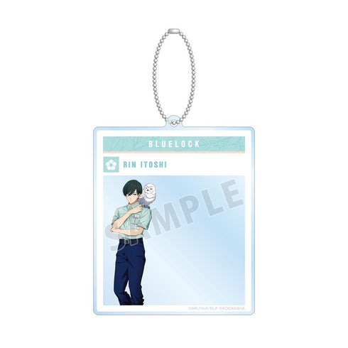 『ブルーロック』東武動物公園コラボ 描き下ろしイラスト 糸師 凛 飼育係ver. SNS風BIGアクリルキーホルダー【202501再販】