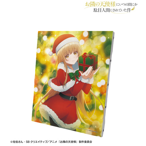『お隣の天使様にいつの間にか駄目人間にされていた件』椎名真昼 クリスマスイラスト キャンバスボード