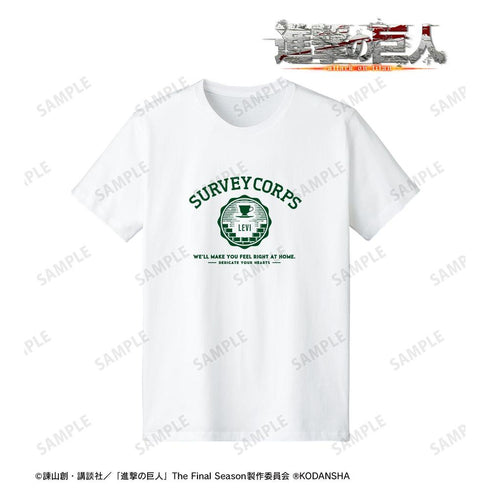 『進撃の巨人』リヴァイ カレッジTシャツメンズ【202608再販】