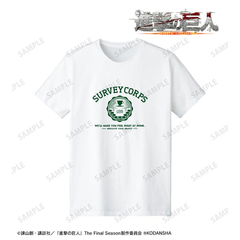 『進撃の巨人』リヴァイ カレッジTシャツメンズ【202501再販】