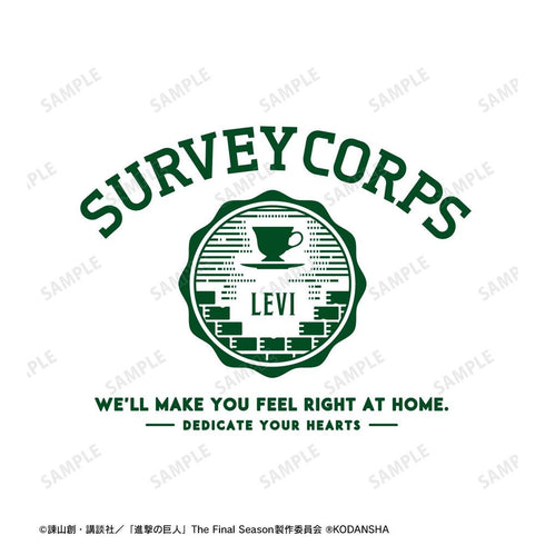 『進撃の巨人』リヴァイ カレッジTシャツレディース【202608再販】