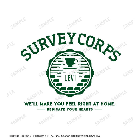 『進撃の巨人』リヴァイ カレッジTシャツレディース【202512再販】