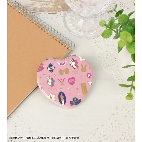 『【推しの子】』アイ モチーフ柄 ハート型折りたたみミラー