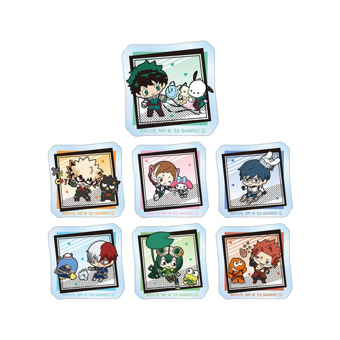 『僕のヒーローアカデミア × サンリオキャラクターズ』トレーディングアクリルステッカー 1年A組 ver.A(単位/BOX)【202508再販】