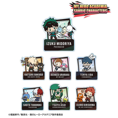 『僕のヒーローアカデミア × サンリオキャラクターズ』トレーディングアクリルネームプレート 1年A組 ver.A(単位/BOX)【202508再販】