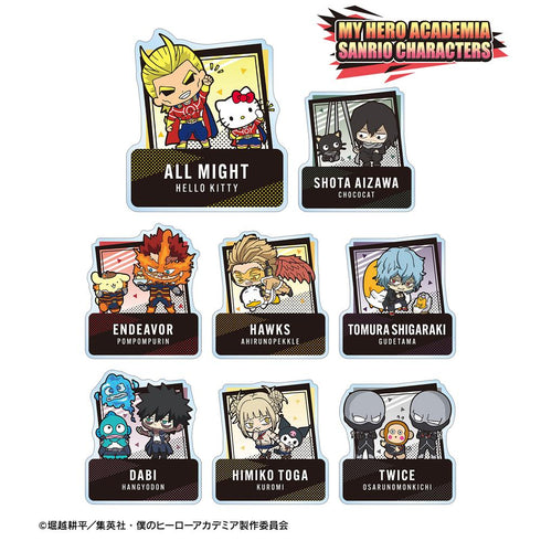 『僕のヒーローアカデミア × サンリオキャラクターズ』トレーディングアクリルネームプレート プロヒーロー&敵<ヴィラン> ver.A(単位/BOX)【202508再販】