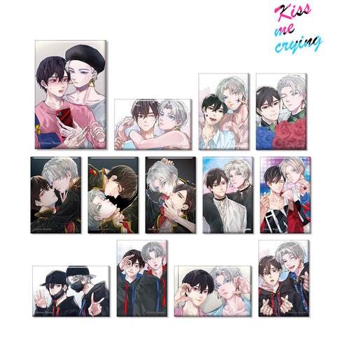 『Kiss me crying』トレーディングスクエア⽸バッジ BOX