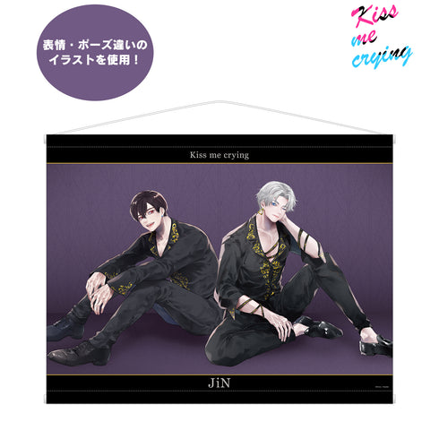 『Kiss me crying』Arinco先⽣ 描き下ろしイラスト J&乃亜 ブラックコーデver. (アザーカット) B2タペストリー