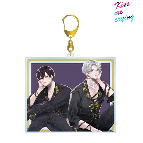 『Kiss me crying』Arinco先⽣ 描き下ろしイラスト J&乃亜 ブラックコーデver. BIGアクリルキーホルダー
