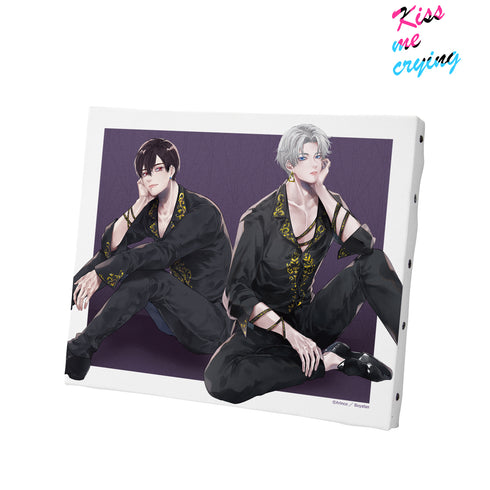 『Kiss me crying』Arinco先⽣ 描き下ろしイラスト J&乃亜 ブラックコーデver. キャンバスボード