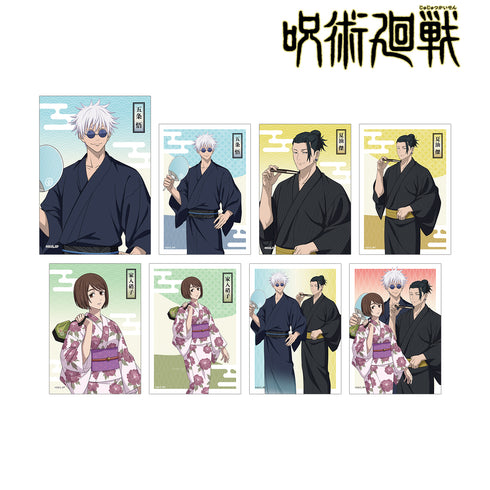 『呪術廻戦』花やしきコラボ 描き下ろしイラスト 懐⽟‧⽟折 浴⾐ver. トレーディングブロマイド BOX