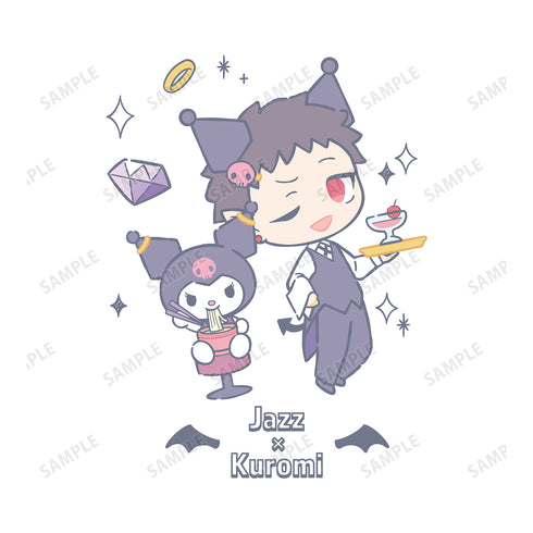 『魔⼊りました!⼊間くん×サンリオキャラクターズ』アンドロ‧M‧ジャズ × クロミ Tシャツ(メンズ/レディース)