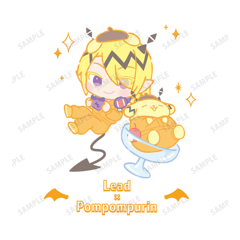『魔⼊りました!⼊間くん×サンリオキャラクターズ』シャックス‧リード × ポムポムプリン Tシャツ(メンズ/レディース)