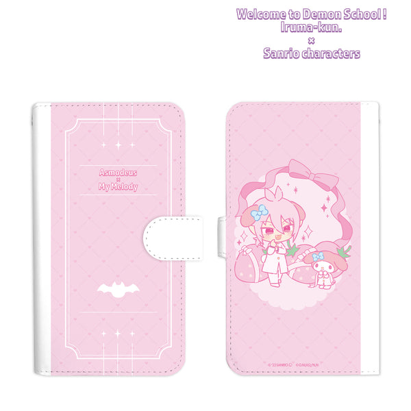 『魔⼊りました!⼊間くん×サンリオキャラクターズ』アスモデウス‧アリス × マイメロディ ⼿帳型スマホケース