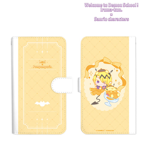 『魔⼊りました!⼊間くん×サンリオキャラクターズ』シャックス‧リード × ポムポムプリン ⼿帳型スマホケース