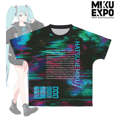 『HATSUNE MIKU EXPO 10th Anniversary』初音ミク着用 フルグラフィックTシャツユニセックス【202501再販】