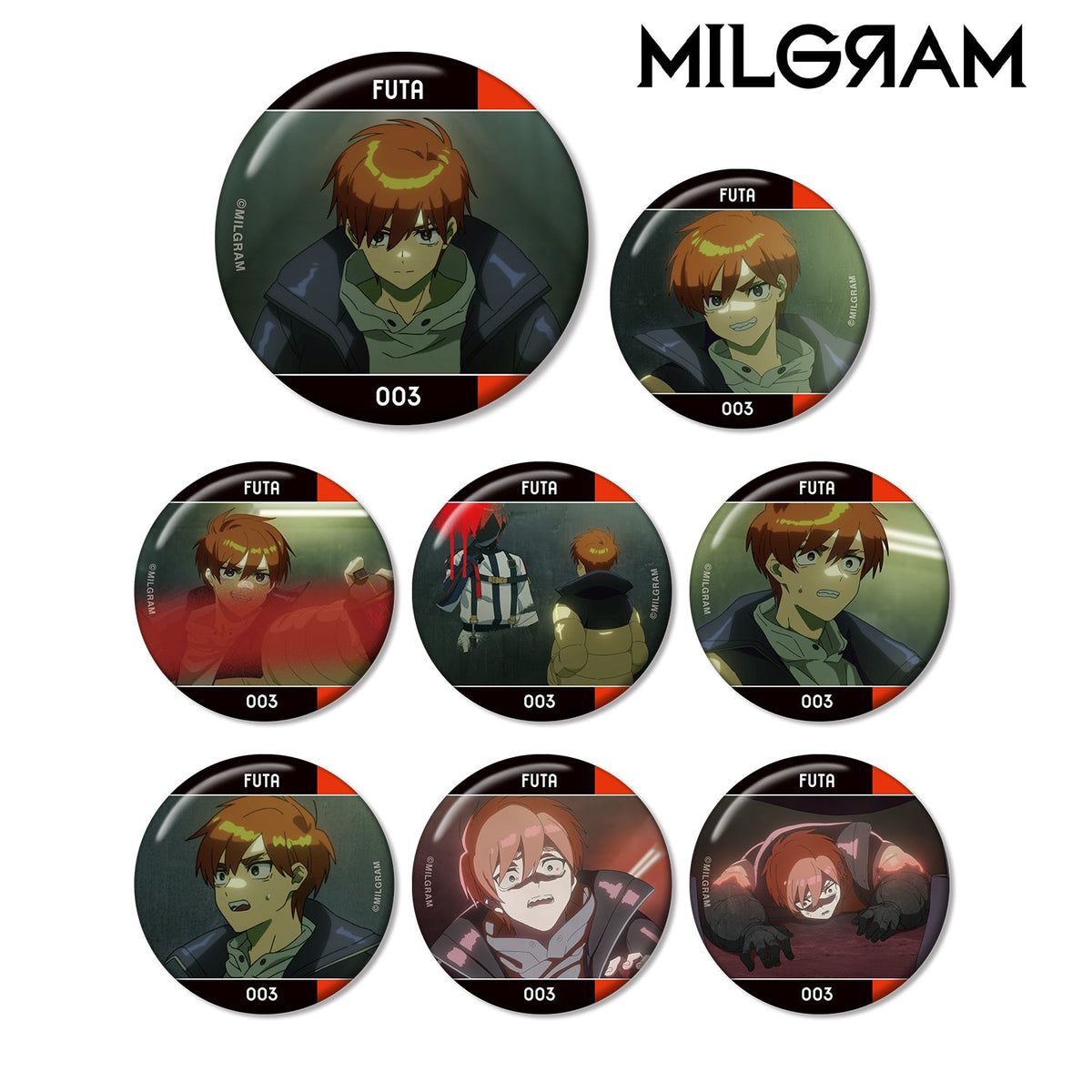 MILGRAM -ミルグラム-』トレーディング MV 缶バッジ フータ『バック 