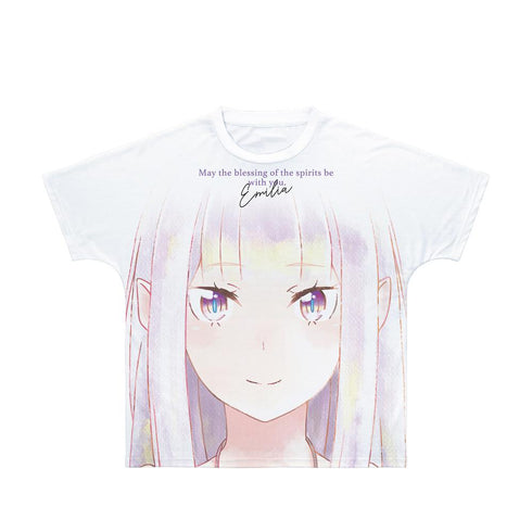 『Re:ゼロから始める異世界生活』エミリア Ani-Art aqua label フルグラフィックTシャツユニセックス【202501再販】