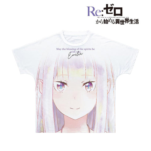 『Re:ゼロから始める異世界生活』エミリア Ani-Art aqua label フルグラフィックTシャツユニセックス【202501再販】