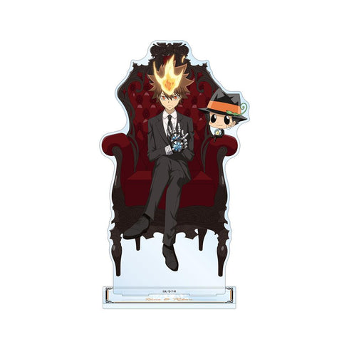 『家庭教師ヒットマンREBORN!』描き下ろしイラスト 沢田 綱吉&リボーン 玉座ver. 特大アクリルスタンド【202503再販】