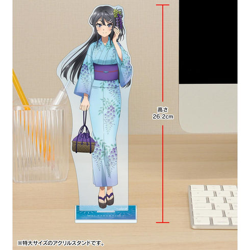 『青春ブタ野郎はおでかけシスターの夢を見ない』描き下ろしイラスト 桜島麻衣 浴衣ver. 特大アクリルスタンド【202507再販】