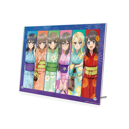 『青春ブタ野郎はおでかけシスターの夢を見ない』描き下ろしイラスト 集合 浴衣ver. A4アクリルパネル【202512再販】