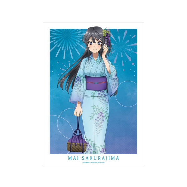 『青春ブタ野郎はおでかけシスターの夢を見ない』描き下ろしイラスト 桜島麻衣 浴衣ver. A3マット加工ポスター【202512再販】