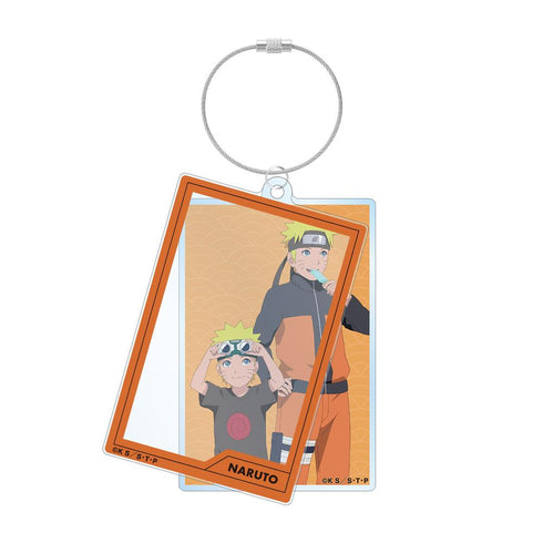 『NARUTO-ナルト- 疾風伝』描き下ろしイラスト うずまきナルト 過去と現在ver. 2連ワイヤーBIGアクリルキーホルダー【202501再販】