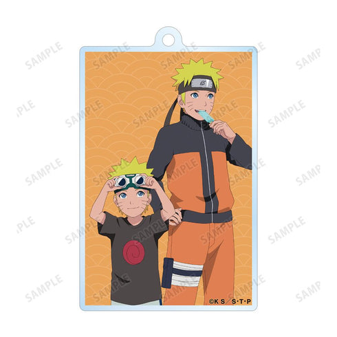 『NARUTO-ナルト- 疾風伝』描き下ろしイラスト うずまきナルト 過去と現在ver. 2連ワイヤーBIGアクリルキーホルダー【202501再販】