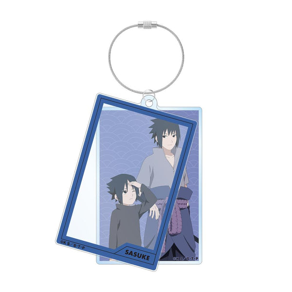 『NARUTO-ナルト- 疾風伝』描き下ろしイラスト うちはサスケ 過去と現在ver. 2連ワイヤーBIGアクリルキーホルダー【202501再販】