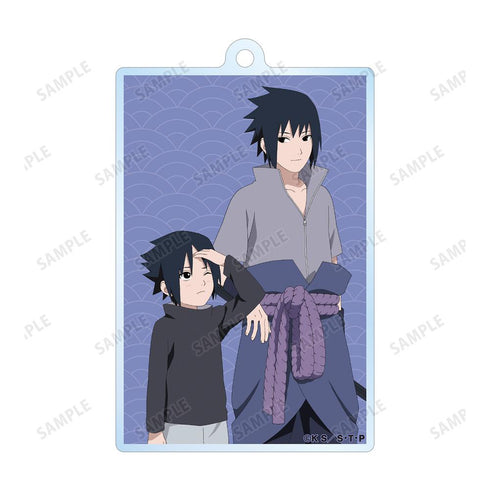 『NARUTO-ナルト- 疾風伝』描き下ろしイラスト うちはサスケ 過去と現在ver. 2連ワイヤーBIGアクリルキーホルダー【202501再販】