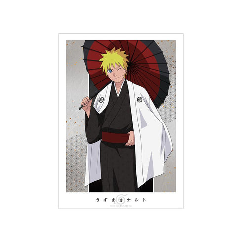 『NARUTO-ナルト- 疾風伝』描き下ろしイラスト うずまきナルト 番傘和装ver. A3マット加工ポスター【202501再販】