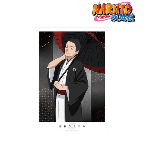 『NARUTO-ナルト- 疾風伝』描き下ろしイラスト 奈良シカマル 番傘和装ver. A3マット加工ポスター【202501再販】