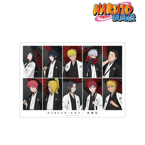 『NARUTO-ナルト- 疾風伝』描き下ろしイラスト 集合 番傘和装ver. A3マット加工ポスター【202501再販】