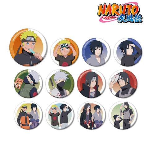 『NARUTO-ナルト- 疾風伝』描き下ろしイラスト 過去と現在ver. トレーディング缶バッジ BOX