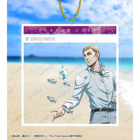 『進撃の巨人』描き下ろしイラスト エルヴィン 水中浮遊ver. SNS風BIGアクリルキーホルダー【202507再販】