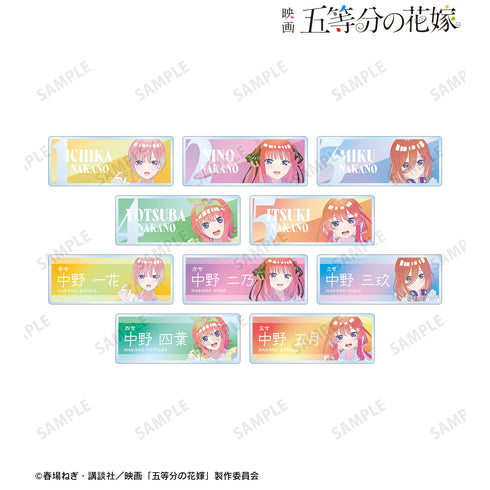 『映画 五等分の花嫁』描き下ろしイラスト 制服エプロンver. トレーディング Ani-Art clear label アクリルネームプレート BOX