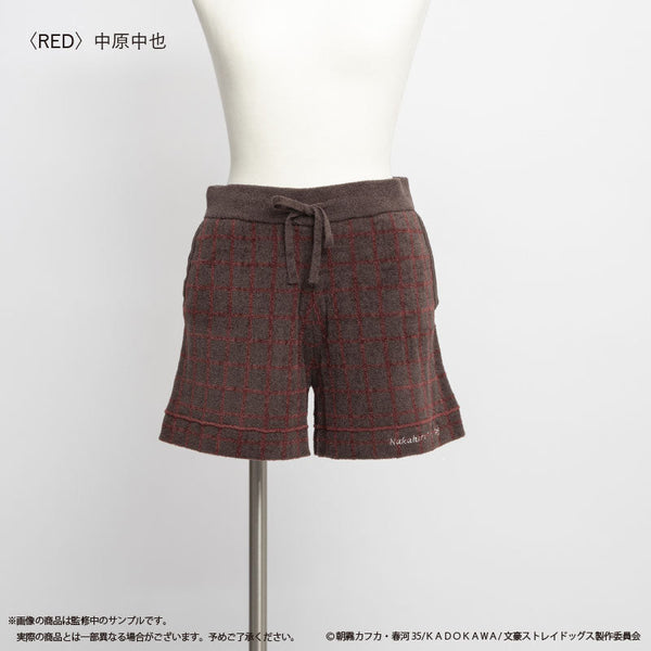 『文豪ストレイドッグス』ルームウェアショートパンツ(レディース) レッド 中原中也